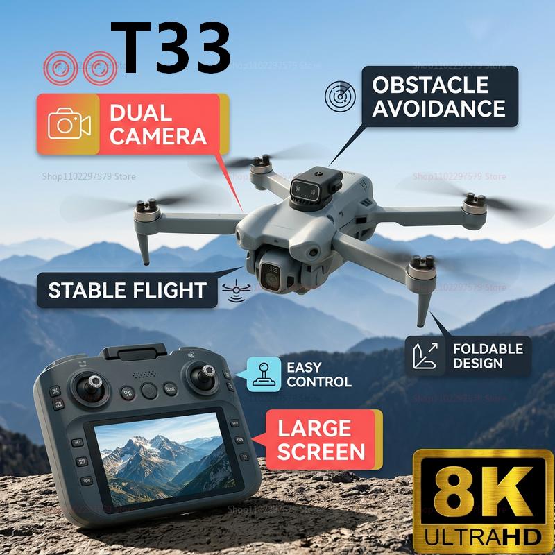 Drone Rc Foldable - 2026 신형 T33 RC 드론 8K