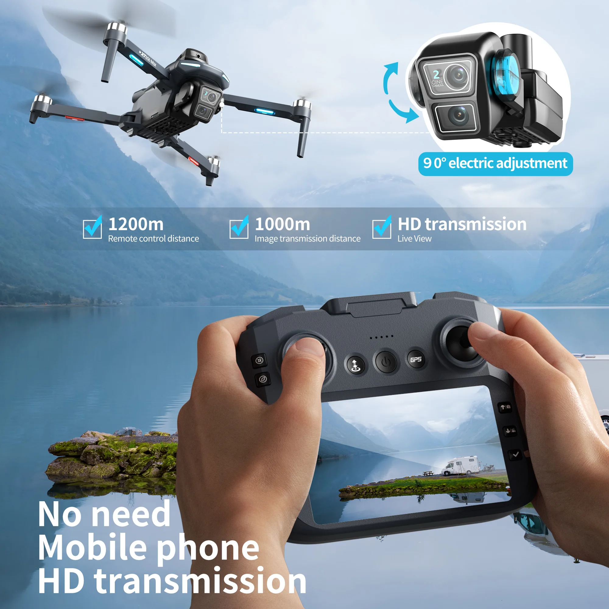 레노버 XT606 드론 프로페셔널 8K HD 카메라 5 - Drone E88Pro Rc 4K 리뷰 및 가격