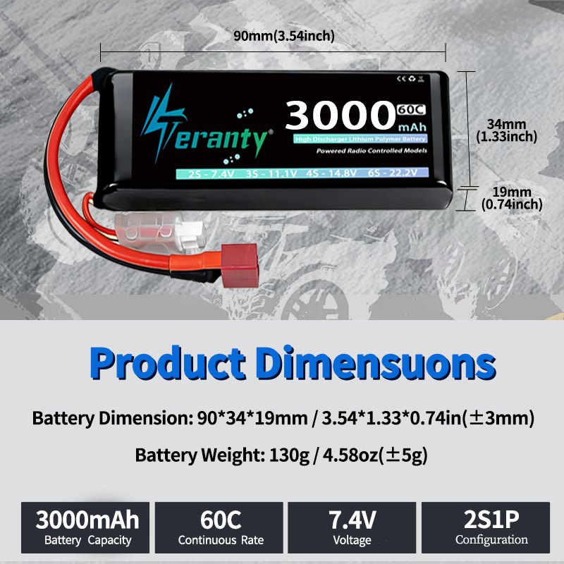 테란티 2S 3000mAh 리포 배터리 7.4V 60C - Drone Lipo Battery 리뷰 및 가격