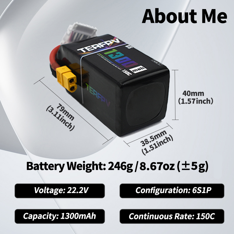 TERFPV Lipo 배터리 6S 22.2V 1300/ - Drone Lipo Battery 리뷰 및 가격