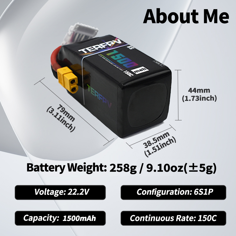 TERFPV Lipo 배터리 6S 22.2V 1300/ - Drone Lipo Battery 리뷰 및 가격