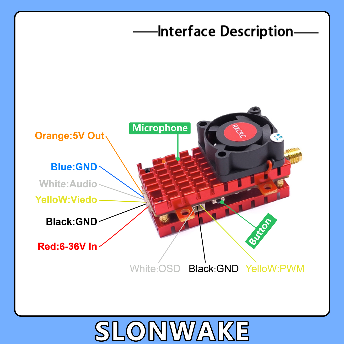 SLONWAKE 5.8G 2W VTX FPV 1800T - Drone Ae Rc 리뷰 및 가격