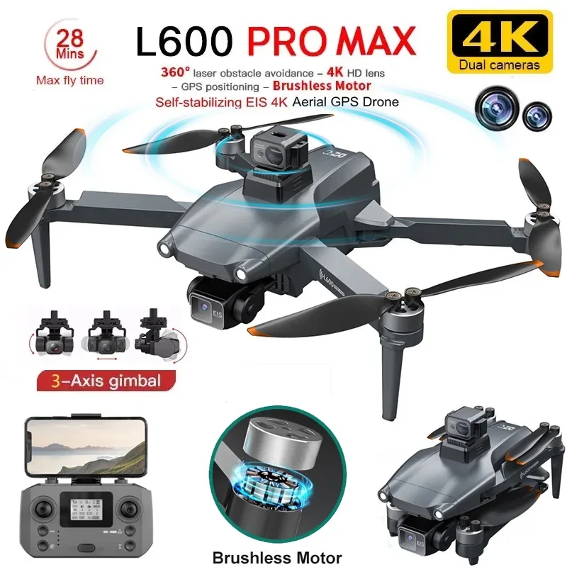 L600 PRO MAX GPS 드론 전문 4K 3축 P - Drone Ae Rc 리뷰 및 가격