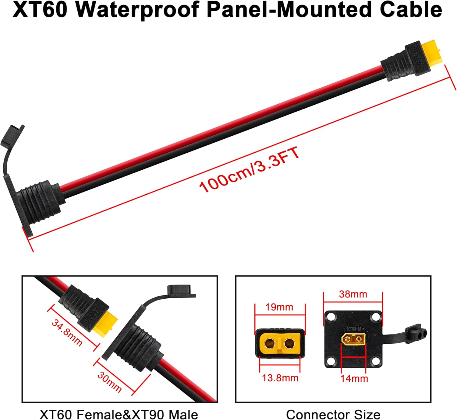 JMUYTOP 3FT 12AWG XT60 패널 마운트  - Drone Rc Holder 리뷰 및 가격