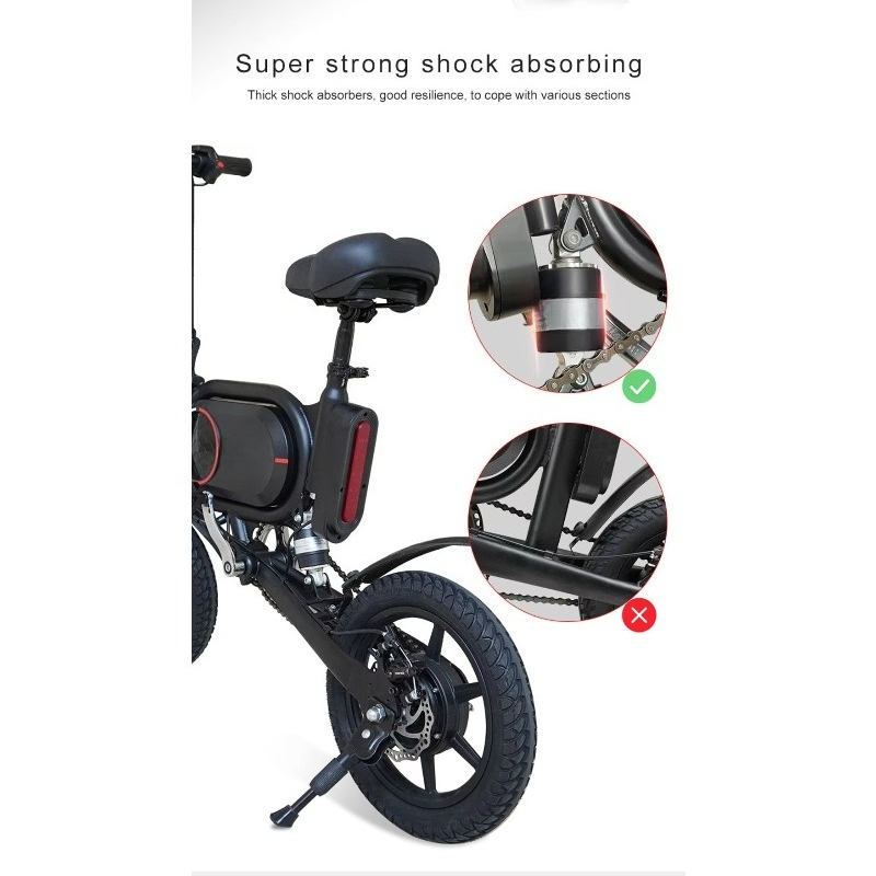 14인치 브러시리스 접이식 전기 자전거 싱글 스피드 일 - Brushless Motor 리뷰 및 가격