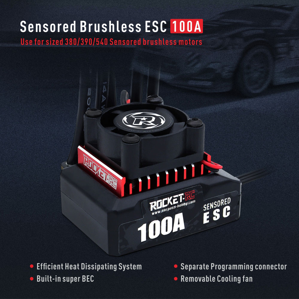로켓 RC 센서형 브러시리스 ESC 100A 2-3S  - Drone Motor Rc Car 리뷰 및 가격